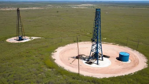 Prompt: Two abandoned oil and gas wells in Texas that generate electricity 