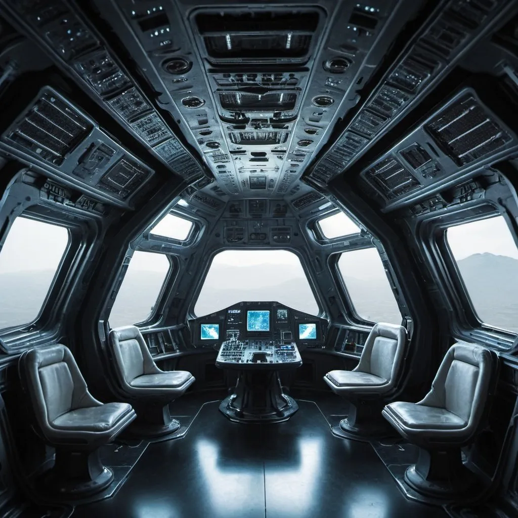 Prompt: inside an alien spacecraft
