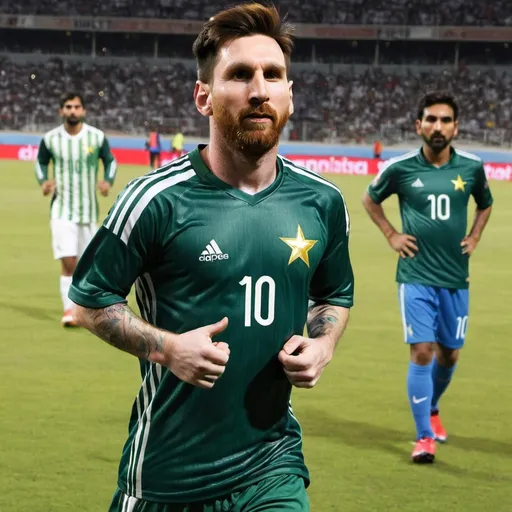 Prompt: pakistan shirt messi
