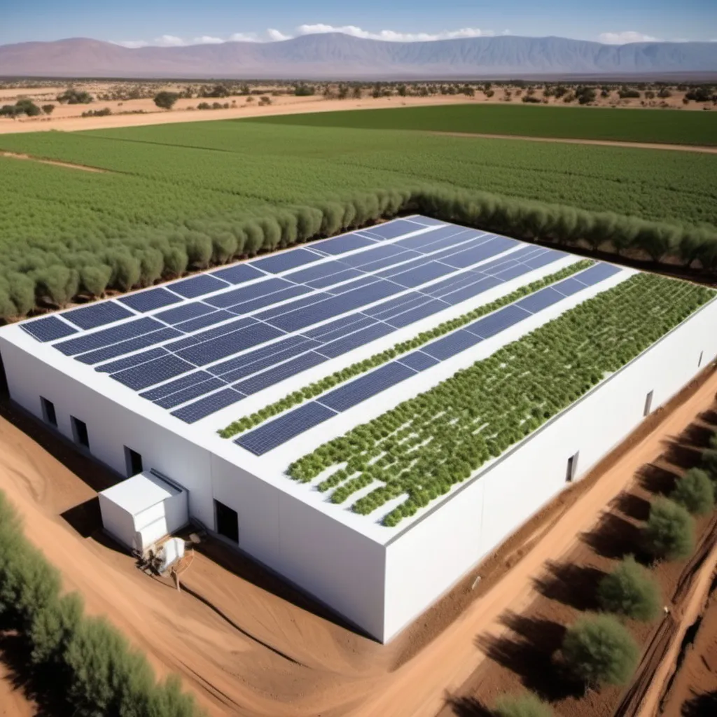 Prompt: energías renovables ingeniería  con vegetación