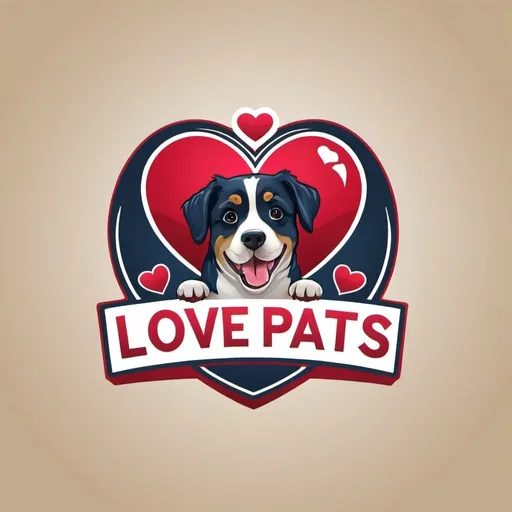 Prompt: Generate a logo design for "Love Pats"