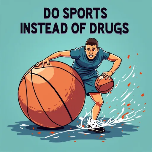 Prompt: „Sportolj a drog helyett” A kábítószer nemcsak egy veszélyes anyag, hanem egy sötét árnyék, amely elhomályosítja az életeket. Lefelé húzza az embereket, lerombolja reményeiket és szétzilálja szeretteikkel való kapcsolataikat. De van remény! A hangod, a történeted, a bátorságod meggyújthat egy szikrát másokban is. Szólj azokhoz, akiknek még nem nyílt ki a szemük a veszélyre. Mutasd meg nekik, hogy van alternatíva, van segítség és van remény a szabadulásra. Ne félj a nehézségektől! Minden egyes szó, minden egyes lépés, amit teszel, közelebb visz téged ahhoz, hogy a világ tisztább és biztonságosabb hely legyen. A változás kezdete benned van.