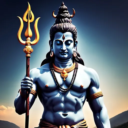 Prompt: create a image of lord mahadev which is in the tandav form