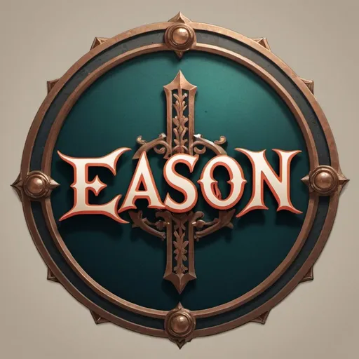 Prompt: a logo of name Eason, the characters can be more design