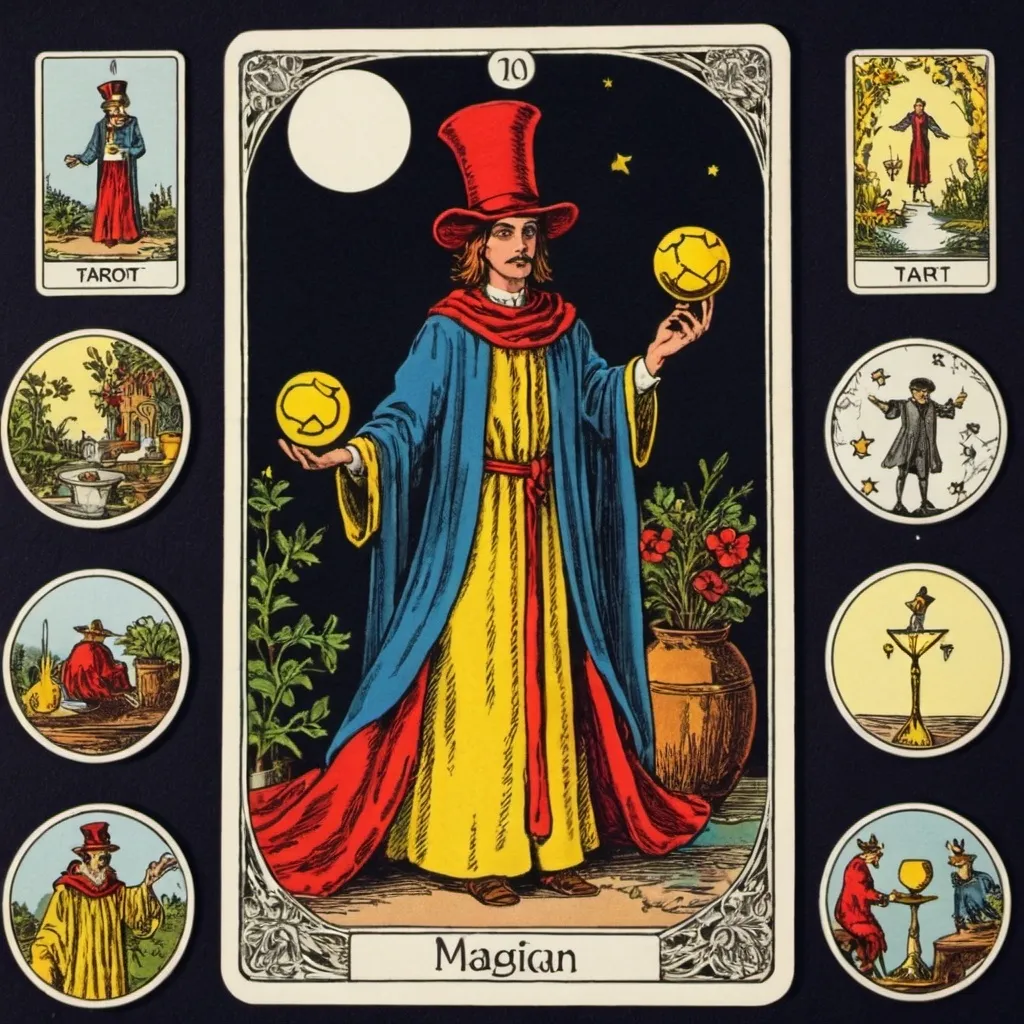 Prompt: The magician in tarot