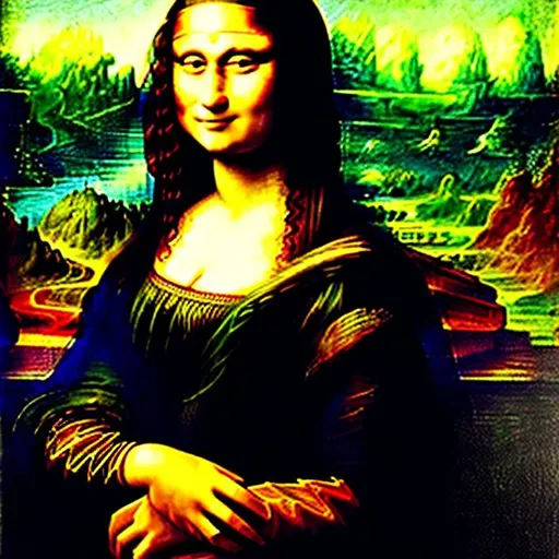 Prompt: A better painting of Mona Lisa than the painting that Leonardo da Vinci made.