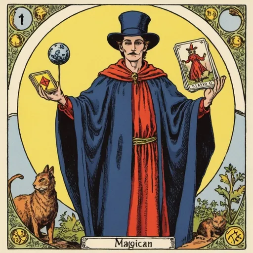 Prompt: The magician in tarot