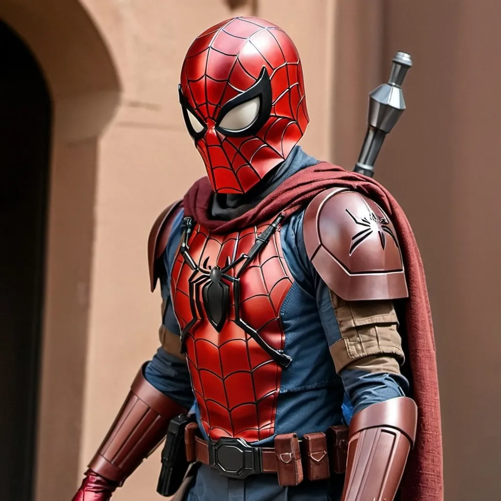 Prompt: Spiderman Mandalorian