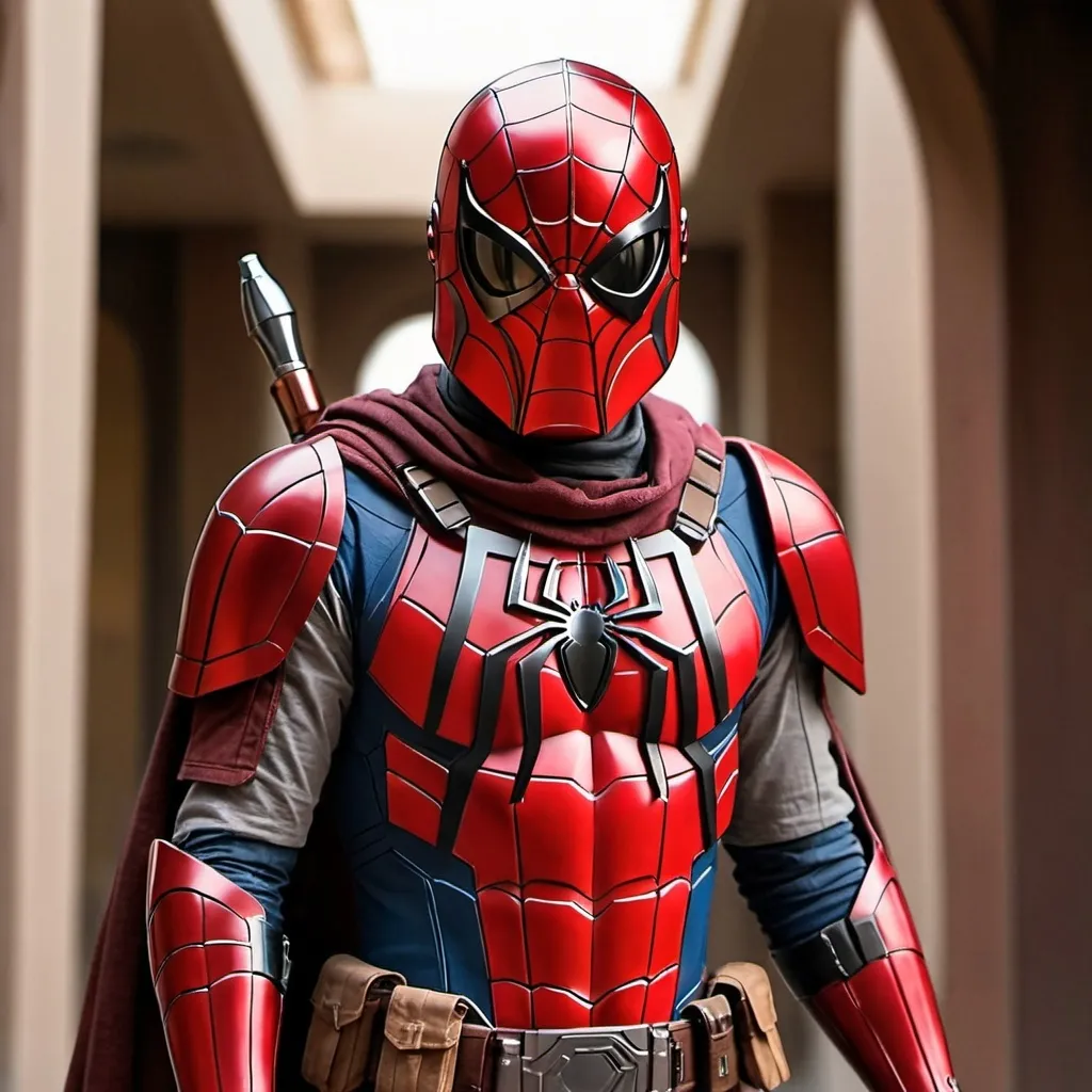 Prompt: Spiderman Mandalorian