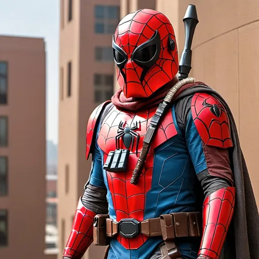 Prompt: Spiderman Mandalorian