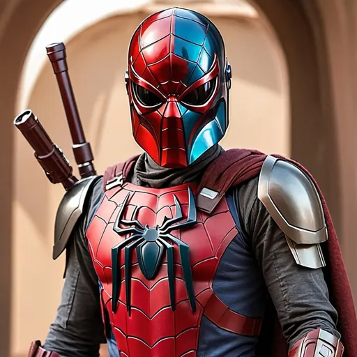 Prompt: Spiderman Mandalorian