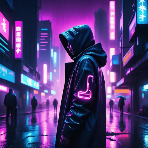 Prompt: “A lonely figure standing in a futuristic cyberpunk city at night, glowing neon lights reflecting off rain-soaked streets, deep blue and magenta color palette, a sense of quiet sadness and longing, dramatic lighting, cinematic mood, vertical mobile wallpaper, 9:16 aspect ratio, ultra detailed”
