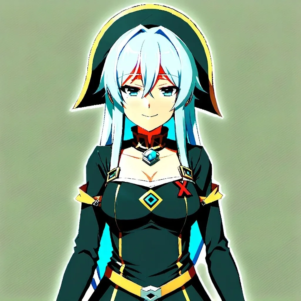 Prompt: faça uma garota de cabelos azuis claro, como os da Aqua de konosuba, com um vestido preto, e olhos azuis, que ela tenha semelhança com a darkness personagem de konosuba, com traços bonitosbe caprichados, sem deformidades, num vestido preto brilhante, quero queba imagem não esteja muito aproximada do rosto, num vestido simples e brilhante, não quero um vestido todo decorado, só um vestido preto básico, casual, e que ela tenha entre 18 e 22 anos, não mais nova que isso, que tenha semelhança com a personagem roxy de mushoku tensei, com peitos medios