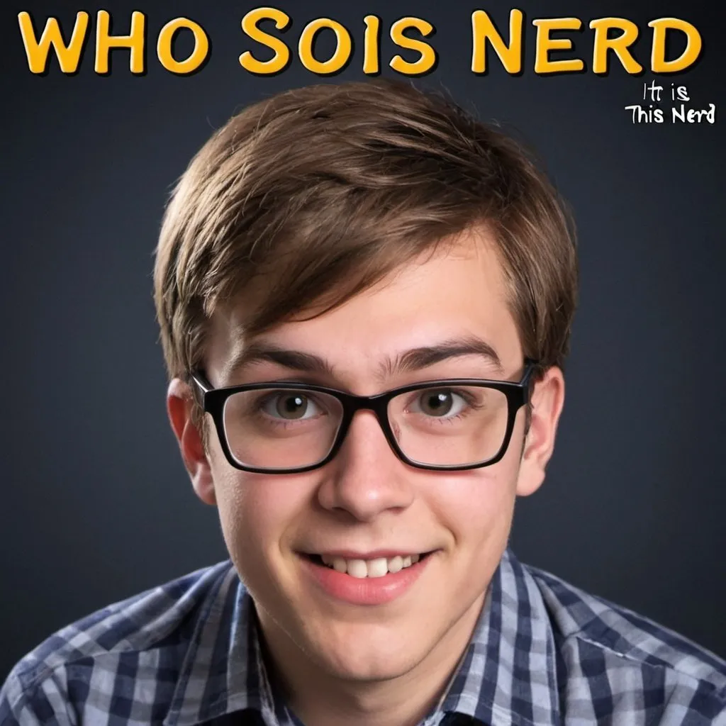 Prompt: Image for album cover of song "Who Dis Nerd" (it means who is this nerd)