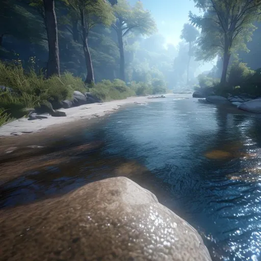 Prompt: a river, unreal engine 5