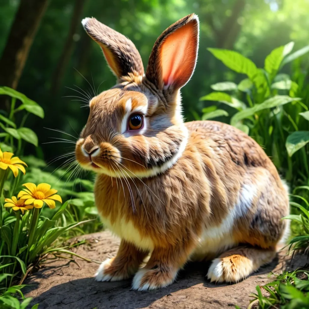 Prompt: Bunny, (((cute))), realistic, in nature, hdr, 4k