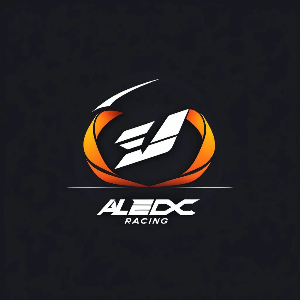 Prompt: minimalist sim racing logo for streamer "ALEDZURC RACING"