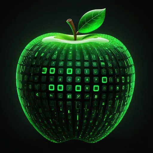 Prompt: matrix apple