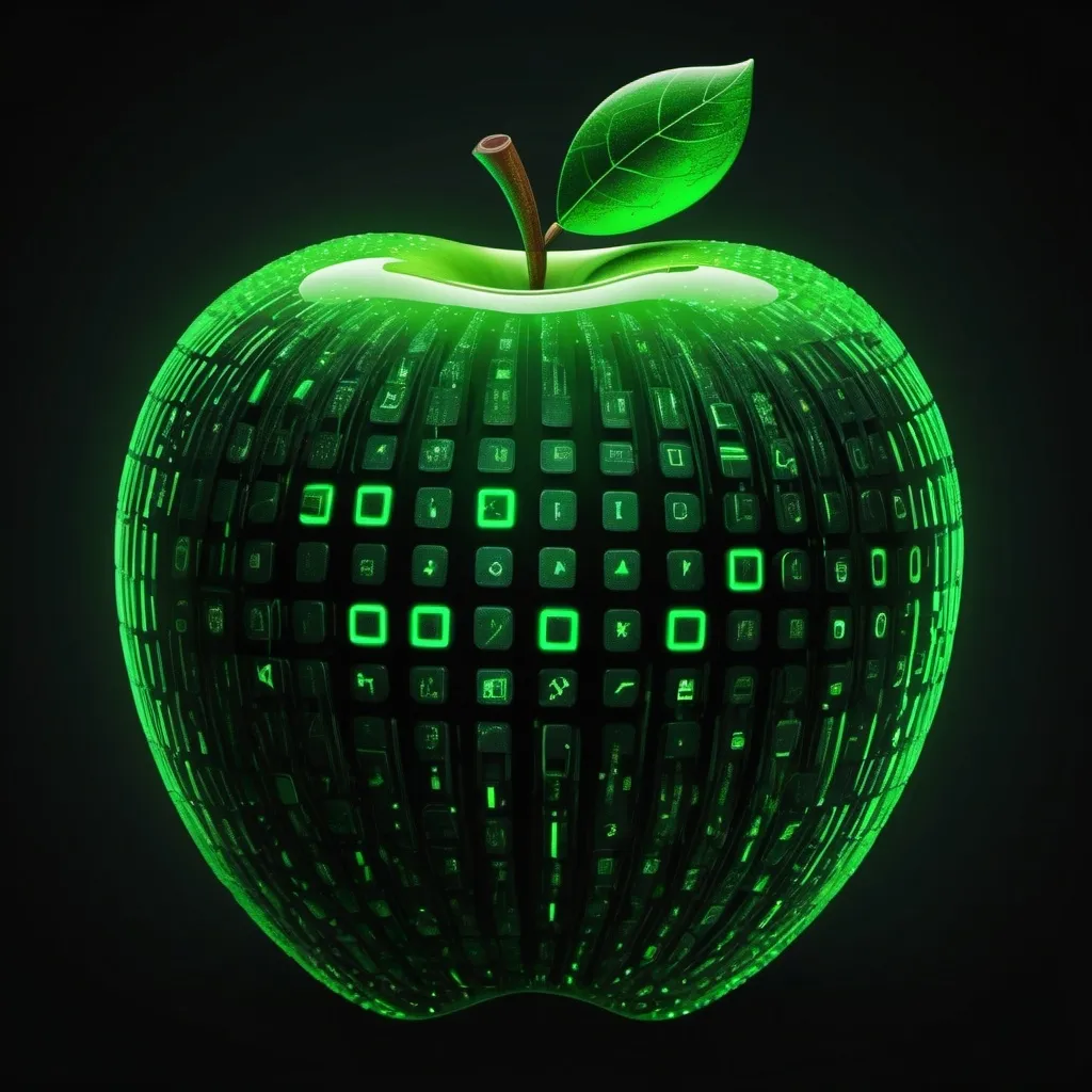 Prompt: matrix apple