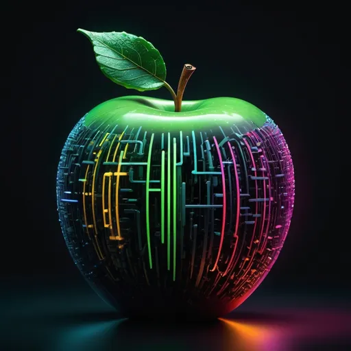 Prompt: matrix apple