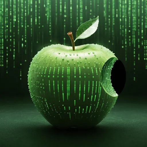 Prompt: matrix apple