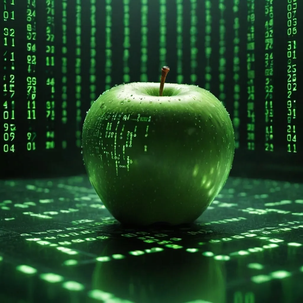 Prompt: matrix apple