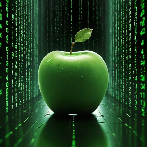 Prompt: matrix apple