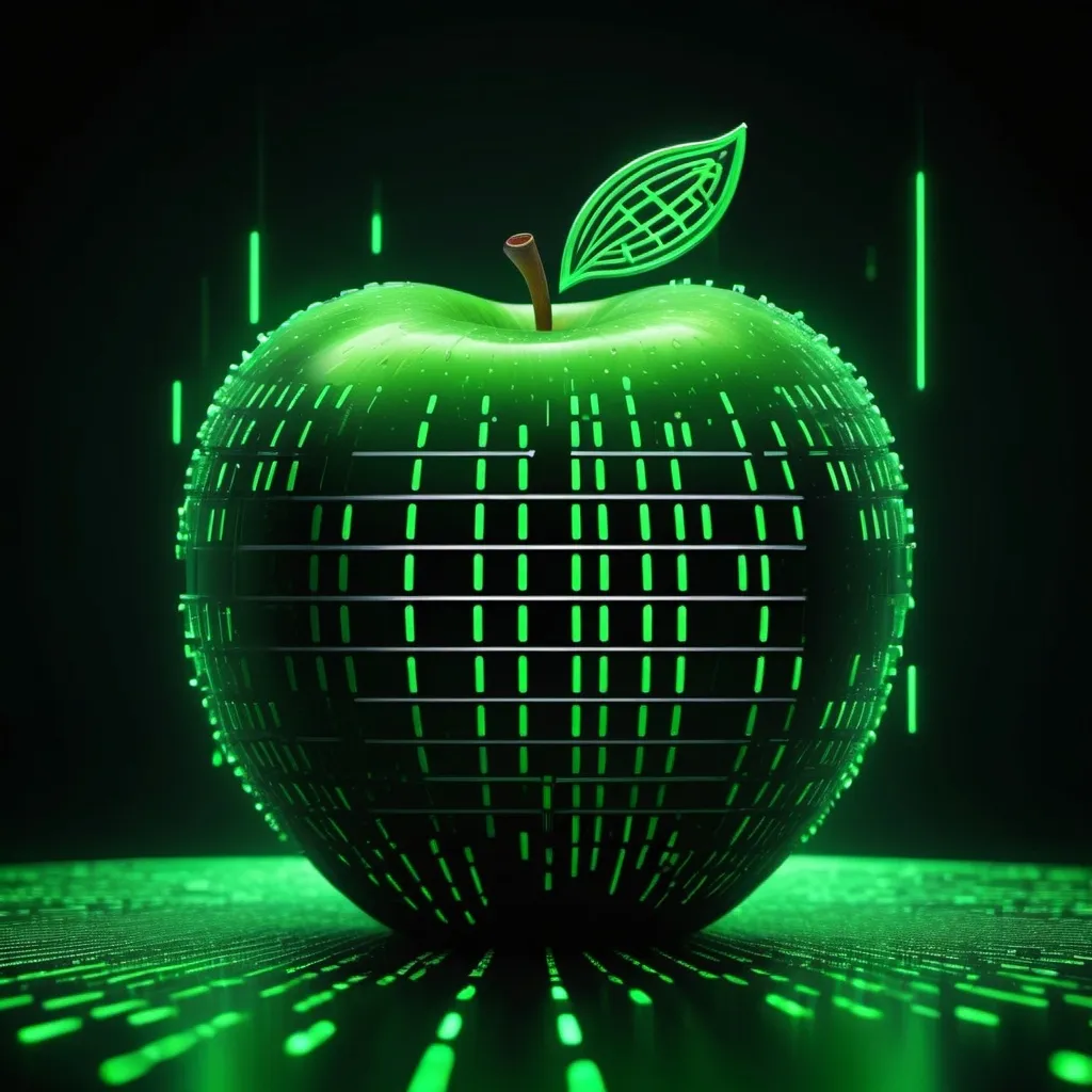 Prompt: matrix apple