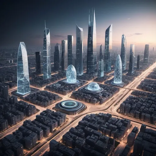 Prompt: Technologically advanced cities