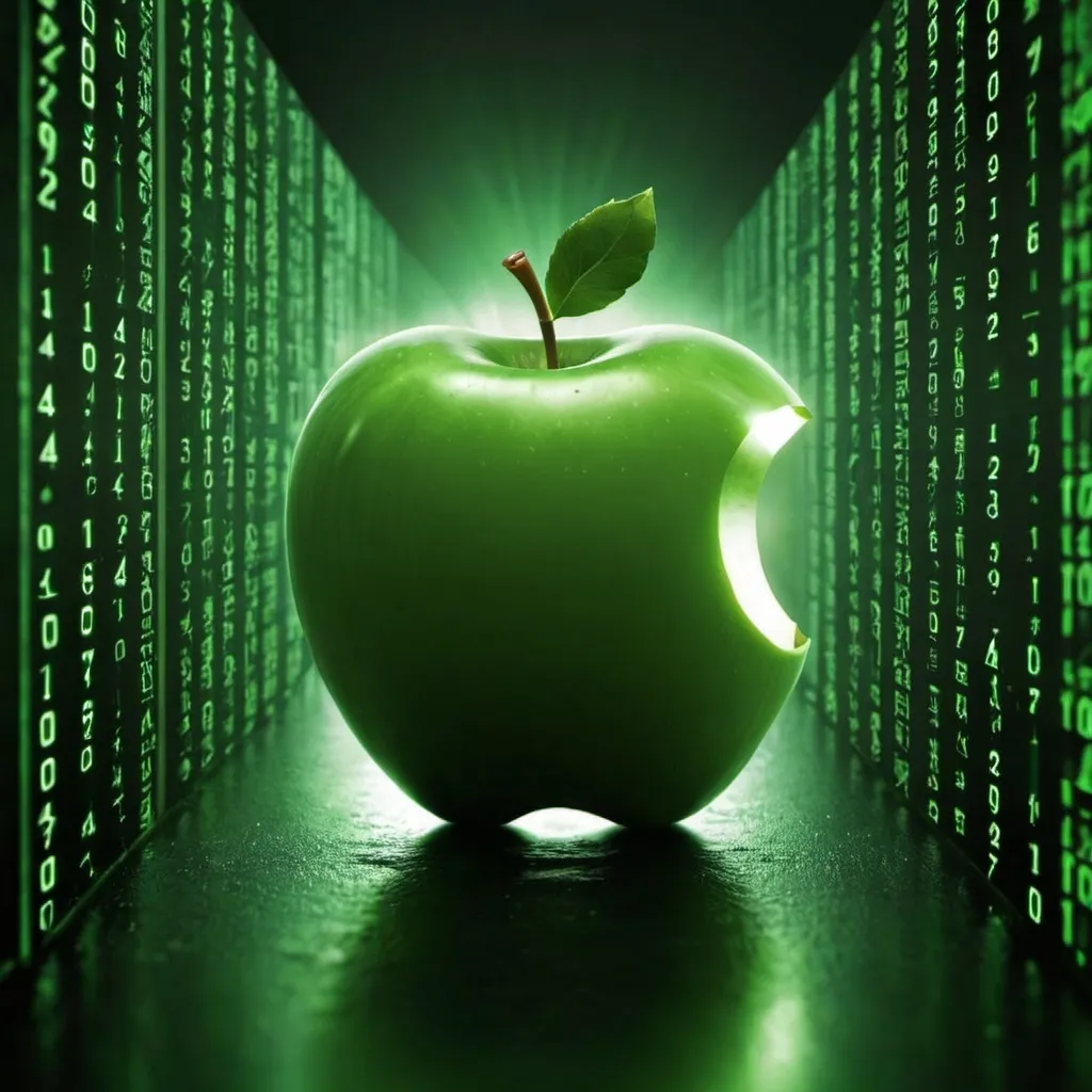 Prompt: matrix apple