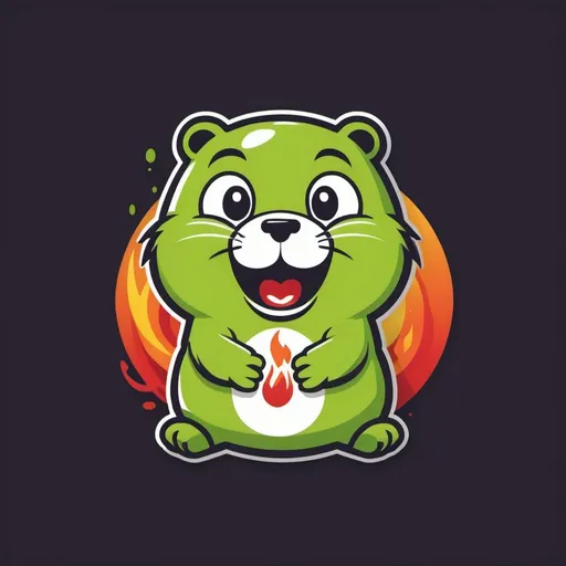 Prompt: Create a captivating logo that seamlessly blends the iconic Golang gopher mascot with the fiery essence of wasabi. This logo will serve as the visual representation for the WS API Gateway library, embodying its fusion of robustness and dynamism