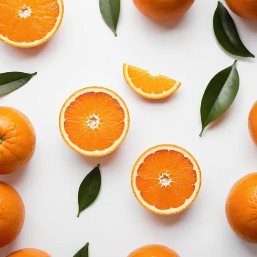 Prompt: create me a picture of some orange with white backround