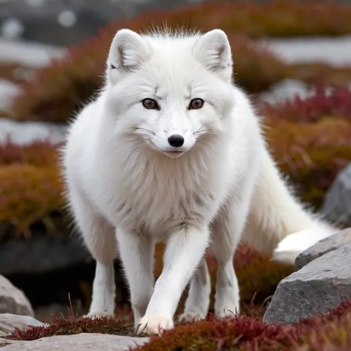 Prompt: Arctic fox in it's natural habitat 