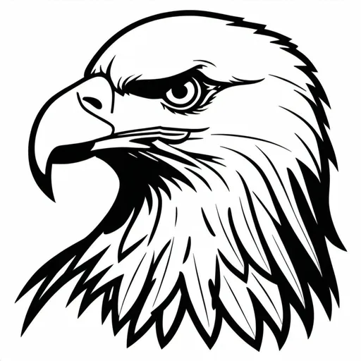 Prompt: A simple yet majestic and patriotic clip art eagle that I can use for wood burning