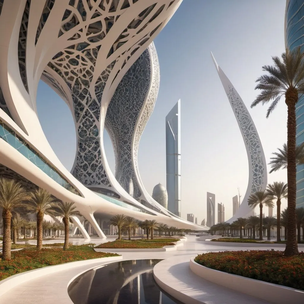 Prompt: promising futuristic abu dhabi landscape 