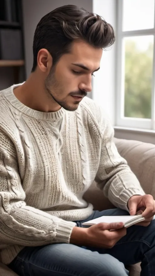 Prompt: hombre escribiendo con fibrón en pizarra blanca, hombre con sweater rojo, de espalda ancha, en la pizarra se observa la palabra prompt