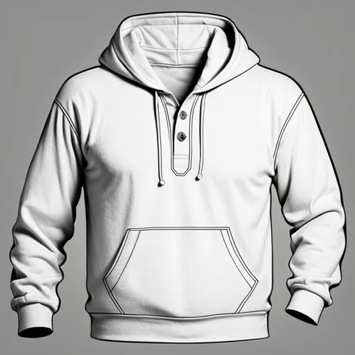 Prompt:  a white hoodie , t-shirt, polo, and button up shit template used to write character traits character's in novels. needs to be white so students can color and write on the clothes. 
