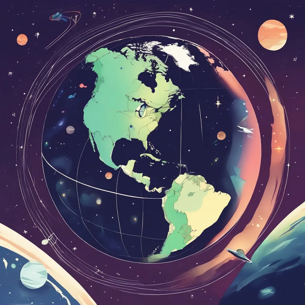 Prompt: Il mondo nello spazio