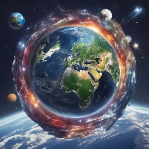 Prompt: Il mondo nello spazio