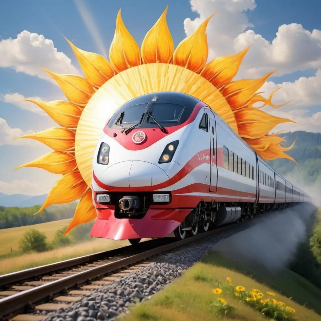 Prompt: teacher is like the sun's light and and speed train