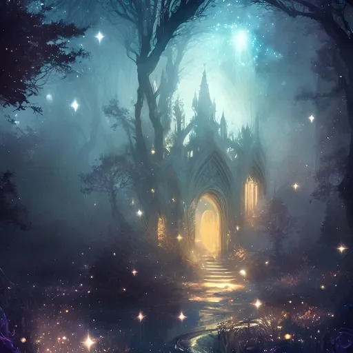 Prompt: Fantasy-style illustration of a sparkling star, magical glowing effects, ethereal and dreamy atmosphere, high quality, fantasy, magical, glowing effects, ethereal, dreamy, detailed, professional, atmospheric lighting, vibrant colors