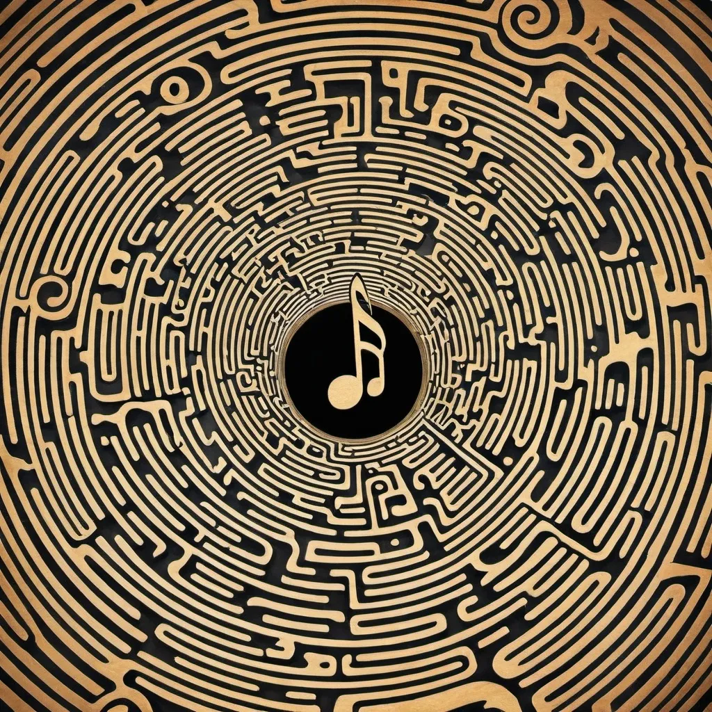 Prompt: music note labyrinth