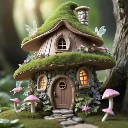 Prompt: a fairy house and fairy