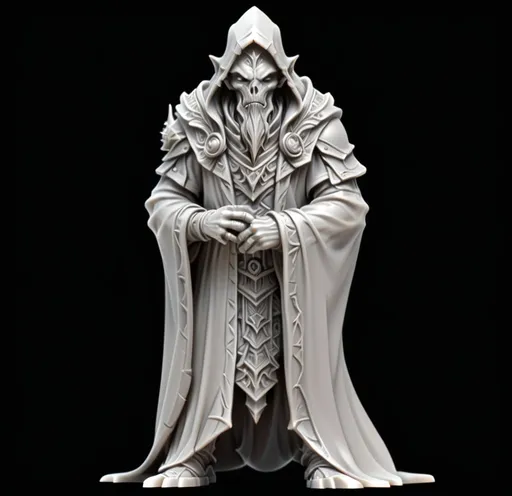 Prompt: 3D Printable Resin Miniature, detailed gaming piece, dynamic design, intricate features, solid gray resin, fantasy theme, ultra-detailed design, perfect for tabletop games, emphasizing textures and detailing, stylish contours, high-quality rendering, immersive atmosphere, captivating representation of gaming lore, suitable for advanced printing techniques.