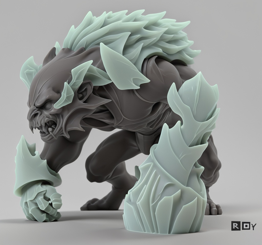 Prompt: (3D Printable Resin Miniature), detailed gaming character, dynamic pose, intricate features, gray resin, fantasy theme, ultra-detailed design, perfect for tabletop games, emphasizing textures and detailing, stylish contours, high-quality rendering, immersive atmosphere, captivating representation of gaming lore, suitable for advanced printing techniques.