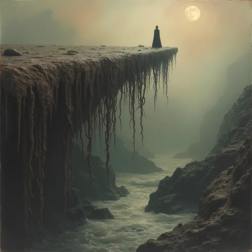 Prompt: In fleshy tendrils and oily reaching coils - it comes for you
(Bridge – The Despair)
The tides have abandoned us, drifting in vain,
What once was a symphony, now is just pain.
We call through the hollows, we writhe in the mist,
Our names are forgotten, we cease to exist.

We planted the seeds, on waters so far,
We are lost now to sorrow, no more sights can we mar,
We leave this last record, this last hope and refrain,
To make you remember, our last final pain.

