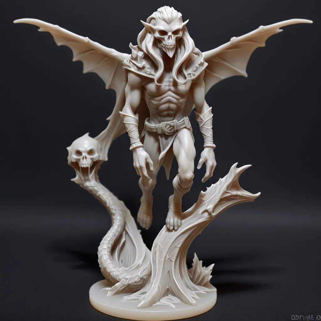 Prompt: 3d Pintable Resin Miniature for Dungeons and dragons.