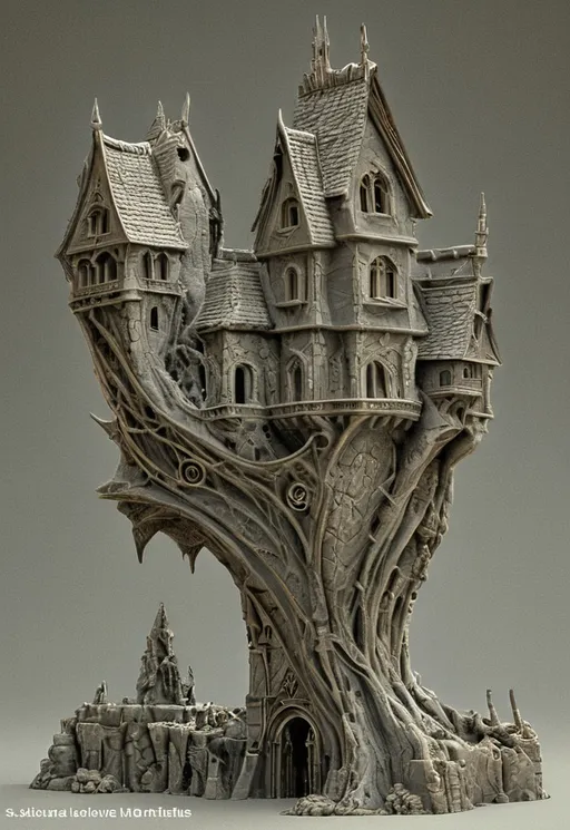 Prompt: 3D Printable Resin Miniature terrain wall, detailed gaming piece, dynamic architecture, intricate features, solid gray resin, fantasy theme, ultra-detailed design, perfect for tabletop games, emphasizing textures and detailing, stylish contours, high-quality rendering, immersive atmosphere, captivating representation of gaming lore, suitable for advanced printing techniques.