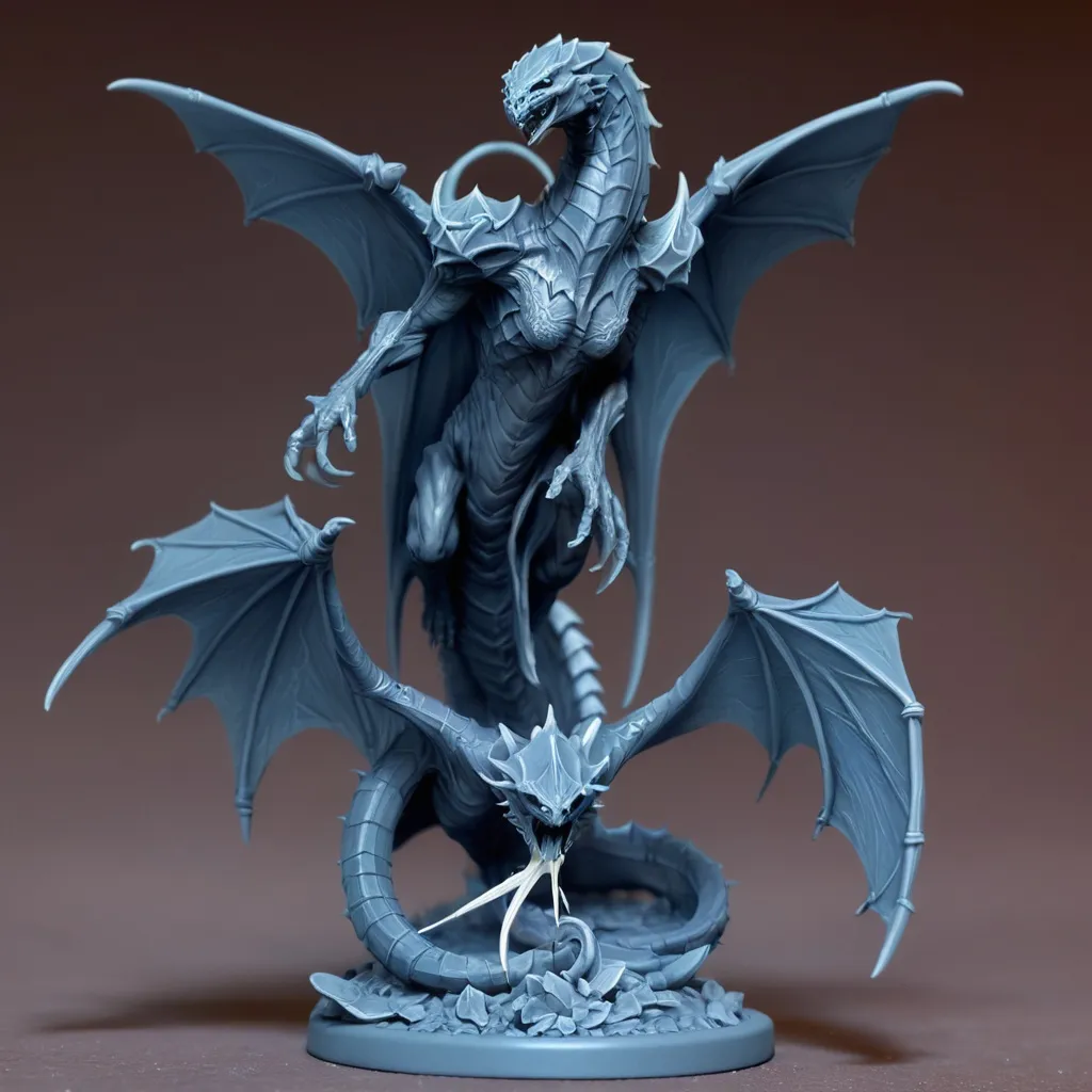 Prompt: 3d Pintable Resin Miniature for Dungeons and dragons.