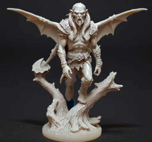 Prompt: 3d Pintable Resin Miniature for Dungeons and dragons.